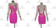 Pink hot sale rhythm dance dresses womens rumba dancesport dresses sequin LD-SG2412