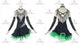 Black And Green discount rhythm dance dresses lady rumba performance gowns velvet LD-SG2364