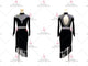 Black hot sale rhythm dance dresses tailored salsa practice skirts rhinestones LD-SG2400
