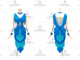 Blue hot sale rhythm dance dresses stoned rhythm dance competition gowns applique LD-SG2394