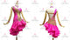 Pink And Yellow discount rhythm dance dresses unique rumba stage dresses rhinestones LD-SG2367