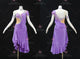 Purple discount rhythm dance dresses contemporary latin dance team gowns fringe LD-SG2434