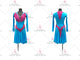 Blue And Red hot sale rhythm dance dresses sparkly salsa competition gowns velvet LD-SG2397