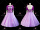 Purple simple ballroom champion costumes buy homecoming stage gowns factory BD-SG3462