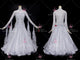 White simple ballroom champion costumes discount ballroom practice costumes boutique BD-SG3459