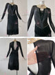 Black customized rumba dancing costumes stoned rumba dancing costumes fringe LD-SG2128