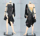 Black customized rumba dancing costumes professional swing stage dresses sequin LD-SG2138