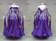 Purple short waltz dance gowns professional tango dance team dresses sequin BD-SG4206