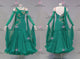 Green short waltz dance gowns ladies Smooth dance team gowns feather BD-SG4216