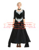 Black With White Lace Ballroom Dance Competition Gowns SD-BD03