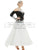 Black And White Halter Ballroom Dance Dresses SD-BD51 - Smarts Dance