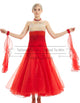 Red Square Neckline Sleeveless Ballroom Latin Dance Dresses SD-BD56
