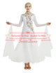 White With Gold Lace Ballroom Smooth Standard Dance Dresses SD-BD12