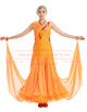 Orange Big Crystals Dress For Ballroom Tango Salsa Latin Rhythm Dance SD-BD42
