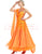 Orange Big Crystals Dress For Ballroom Tango Salsa Latin Rhythm Dance SD-BD42 - Smarts Dance