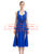 Blue Bead Fringes Latin Dance Dresses SD-LD02 - Smarts Dance