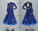 Blue sexy Smooth dancing costumes inexpensive Smooth competition dresses feather BD-SG4046
