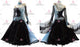 Black And Blue contemporary Smooth dancing costumes made to order Smooth dancesport gowns swarovski BD-SG4001