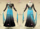 Black And Blue fashion prom performance gowns long ballroom competition gowns flower BD-SG4305