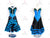 Black And Blue Sequin Latin Dance Dress Jive Dancing Wear LD-SG1990