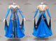 Black And Blue long waltz dance gowns juniors ballroom dancesport gowns swarovski BD-SG4278