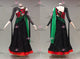 Black And Green And Red long prom performance gowns evening prom dance competition gowns swarovski BD-SG4290