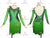 Black And Green Satin Contemporary Latin Dance Costumes Jive Clothes LD-SG2338