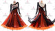 Black And Orange contemporary Smooth dancing costumes high quality Standard dance gowns sequin BD-SG4000