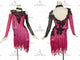 Black And Pink discount rhythm dance dresses classic rumba champion gowns applique LD-SG2347