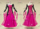 Black And Pink fashion prom performance gowns plus size ballroom dance team gowns feather BD-SG4299