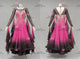 Black And Pink long prom performance gowns spandex prom performance gowns feather BD-SG4287