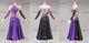 Black And Purple cheap rumba dancing costumes made to order swing dance gowns satin LD-SG2316