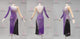 Black And Purple cheap rumba dancing costumes tailored rhythm dancing costumes chiffon LD-SG2317