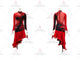 Black And Red elegant rumba dancing clothing hot sale latin competition costumes rhinestones LD-SG1998