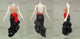 Black And Red cheap rumba dancing costumes top best rhythm practice dresses tassels LD-SG2312