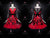 Black And Red Fringe Latin Dance Dress Merengue Practice Gowns LD-SG2022