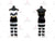 Black And White Sequin Latin Dance Dress Swing Dancing Skirt LD-SG1985