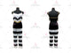 Black And White elegant rumba dancing clothing fashion swing dance costumes tassels LD-SG1985