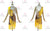 Black And Yellow Applique Modern Latin Dance Dresses Chacha Wear LD-SG2351