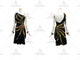 Black And Yellow elegant rumba dancing clothing newest rumba stage gowns fringe LD-SG1986