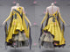 Black And Yellow fashion prom performance gowns big size ballroom dance dresses velvet BD-SG4300