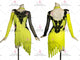 Black And Yellow discount rhythm dance dresses plus size rhythm dance competition dresses flower LD-SG2343