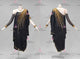 Black cheap rumba dancing costumes custom made swing champion gowns fringe LD-SG2299