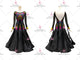 Black contemporary Smooth dancing costumes custom made Standard dance competition gowns applique BD-SG3985