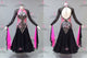 Black newest prom performance gowns bespoke ballroom performance gowns chiffon BD-SG4390