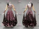 Black long waltz dance gowns wedding Standard performance dresses feather BD-SG4275