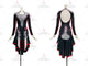 Black elegant rumba dancing clothing tailored rhythm dancesport costumes rhinestones LD-SG2012