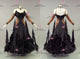 Black classic waltz dance gowns evening Smooth dancesport gowns swarovski BD-SG4159