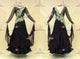 Black short waltz dance gowns cheap Smooth dancing dresses flower BD-SG4186