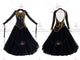 Black simple ballroom champion costumes custom homecoming champion gowns manufacturer BD-SG3454